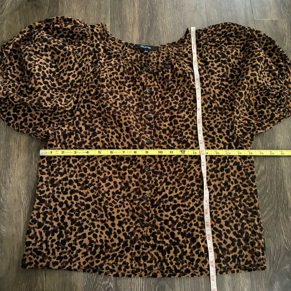 Madewell Leopard Puff Sleeve Blouse